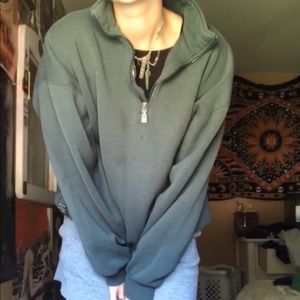 Vintage Oversized Pullover with Collar